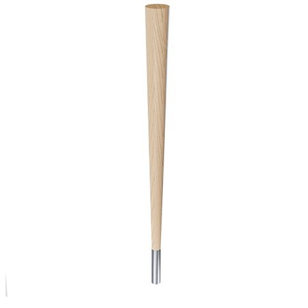 DESIGNS OF DISTINCTION 29" Round Tapered Leg and 4" Brushed Aluminum Ferrule - Ash 01240029ASBA1